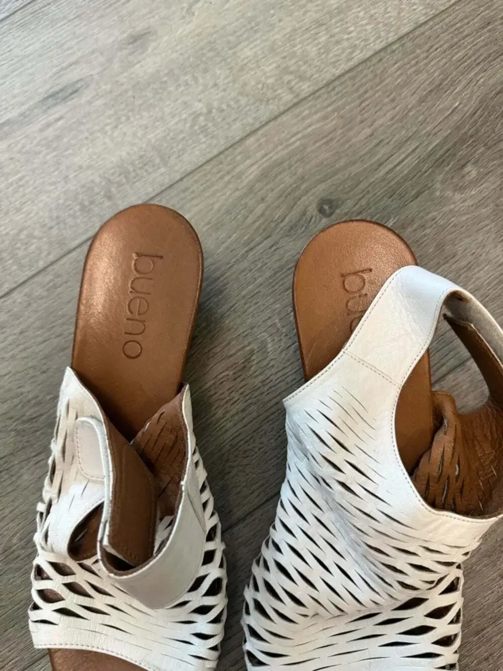 Bueno Lacey heeled slingback sandals white size 39